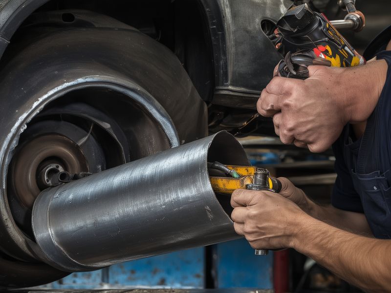 Professional exhaust pipe welding and repair work